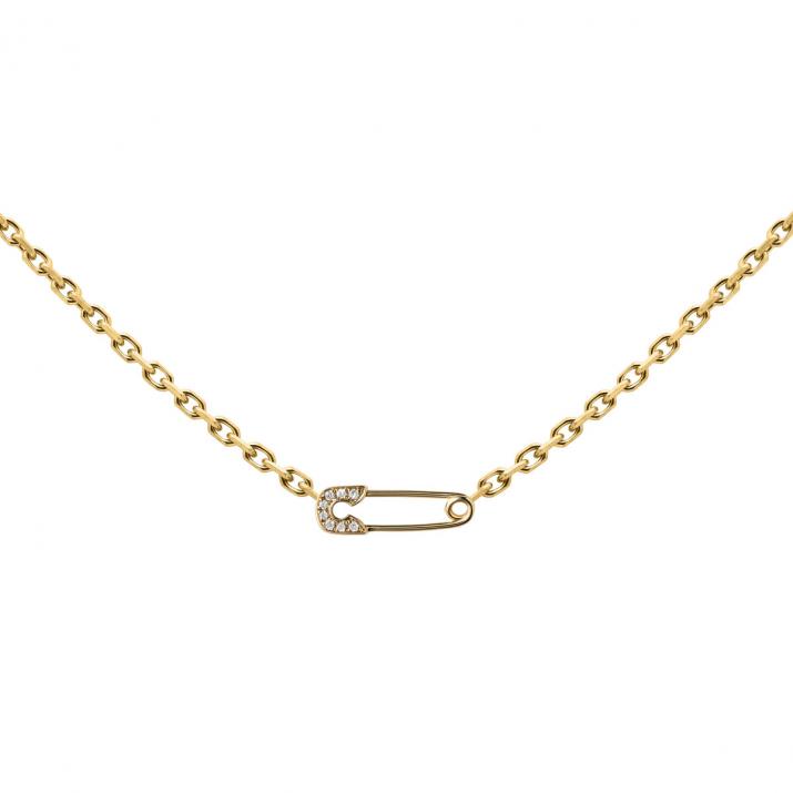 Collar de angel con cadena de oro amarillo y diamantes - Redline - 0++