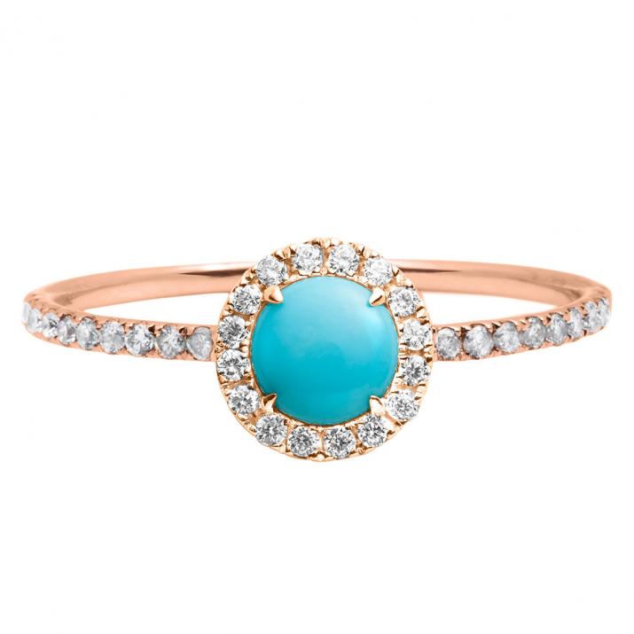 Anillo Reine Turquoise Oro rosa - Redline - 0++