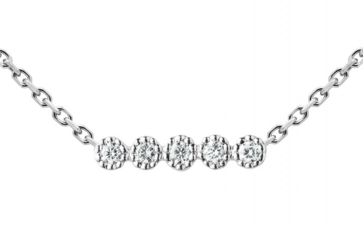 Collar en cadena con 0.7ct de diamantes en base de oro blanco - Redline - 0++