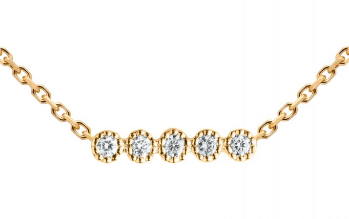 Collar en cadena con 0.7ct de diamantes en base de oro amarillo - Redline - 0++