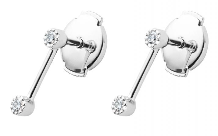 Pendientes con 0.56ct de diamantes en oro blanco - Redline