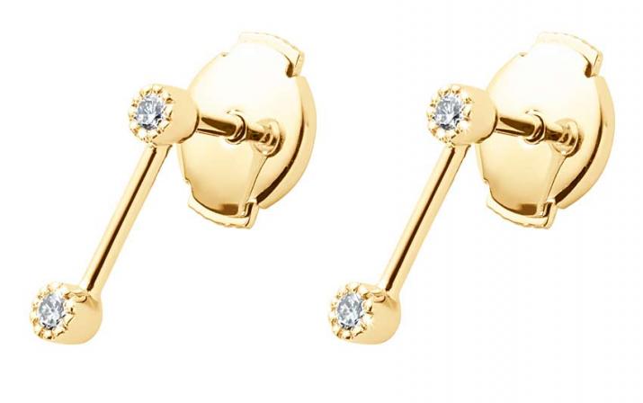 Pendientes con 0.56ct de diamantes en oro amarillo - Redline