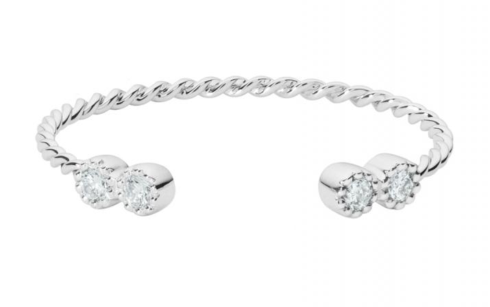 Anillo rígido con 0.56ct de diamantes en oro blanco - Redline