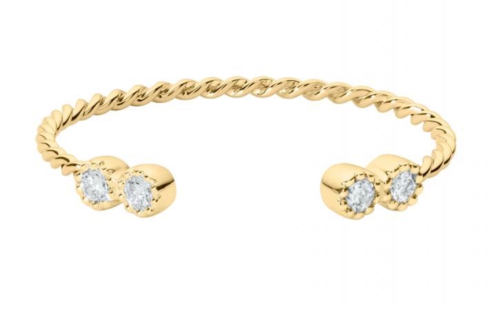 Anillo rígido con 0.56ct de diamantes en oro amarillo - Redline