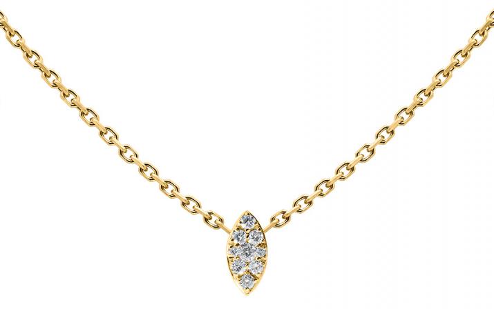 Collar en cadena con diamante de 0.5ct en oro amarillo - Redline