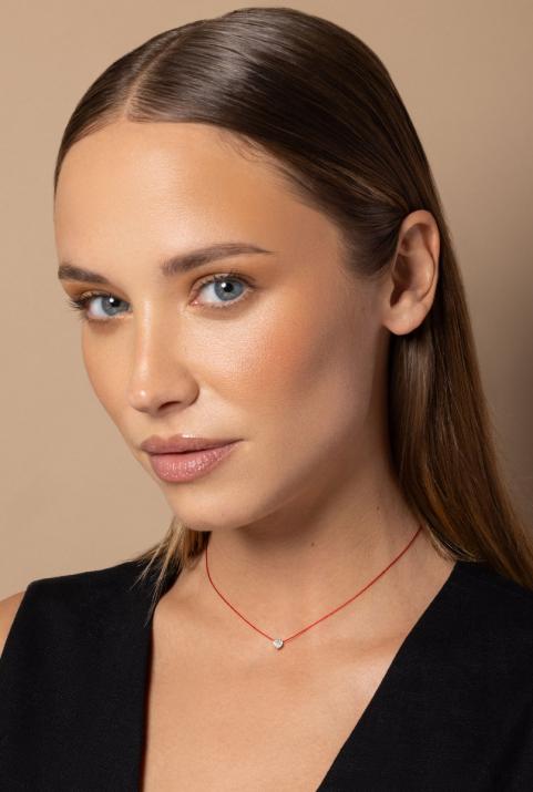 Collar femenino Bien Aimé Oro blanco - Redline - 0++
