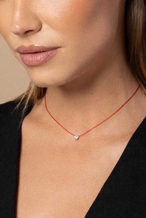 Collar femenino Bien Aimé Oro blanco - Redline - 0++