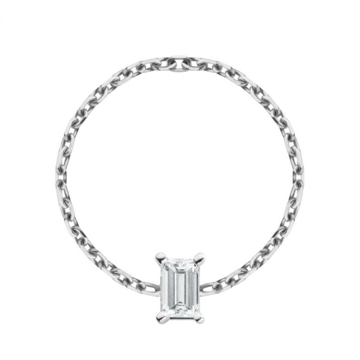 Anillo de Cadena Comtesse Oro Blanco - Redline - 0++