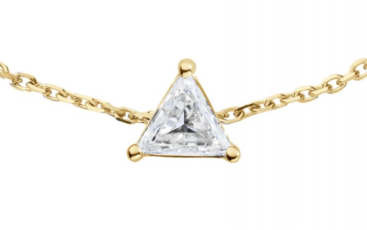 Pulsera en cadena con diamante de 0.10ct en base de oro amarillo - Redline - 0++