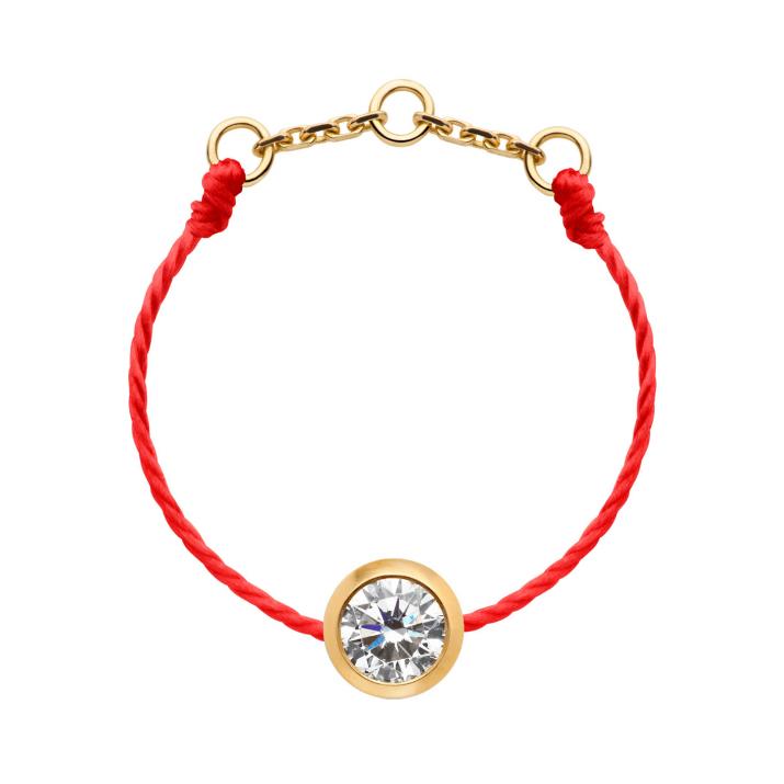 Anillo en hilo con diamante de 0.10ct en oro amarillo - Redline - 0++