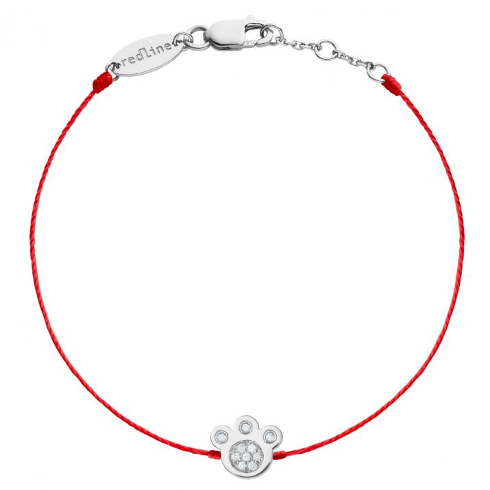 Pulsera en hilo miaou Redline mujer en Oro Blanco - Redline