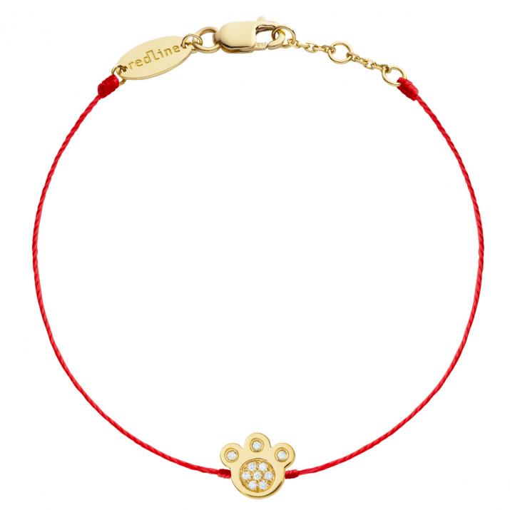 Pulsera en hilo miaou Redline mujer en Oro Amarillo - Redline