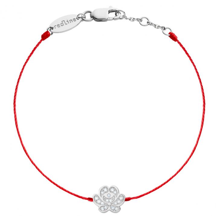 Pulsera en hilo diamante Nymphéa Redline en Oro Blanco - Redline - 0++