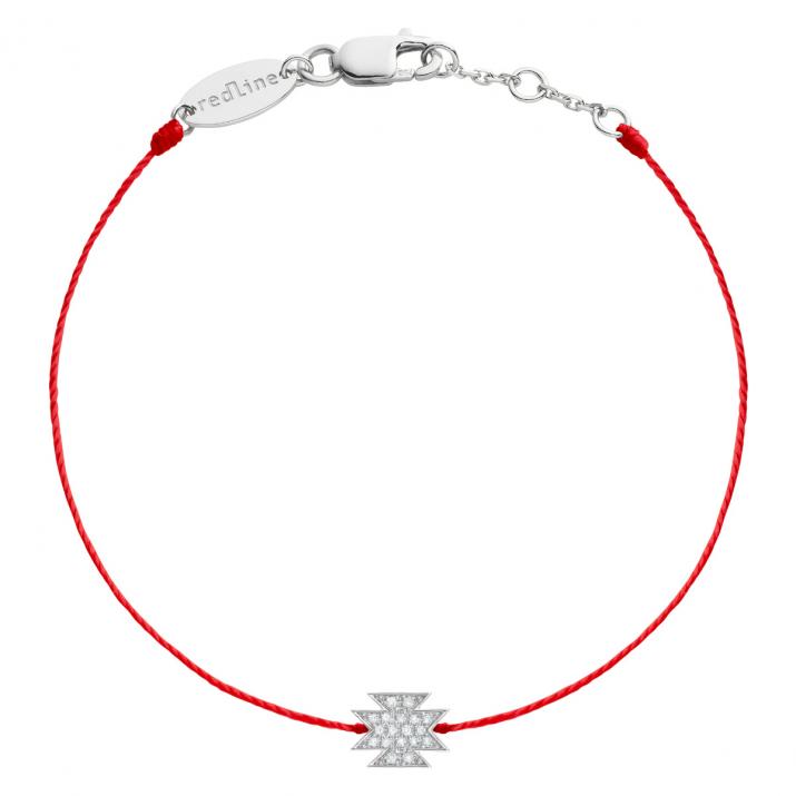Pulsera en hilo diamante Azteca Redline en Oro Blanco - Redline - 0++