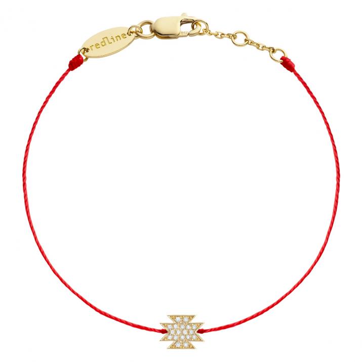 Pulsera en hilo diamante Azteca Redline en Oro Amarillo - Redline - 0++