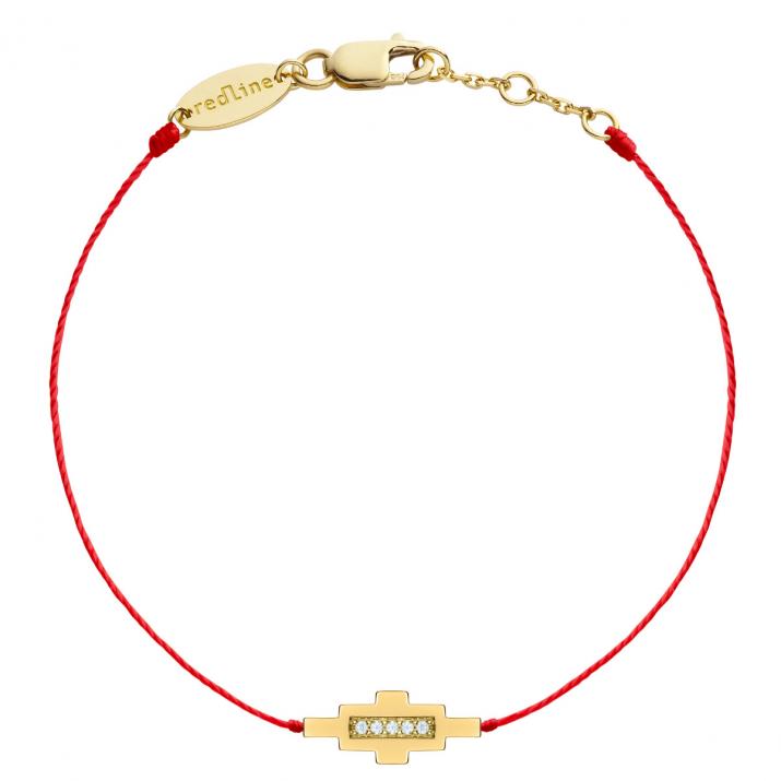 Pulsera en hilo Maya con diamantes en Oro Amarillo - Redline