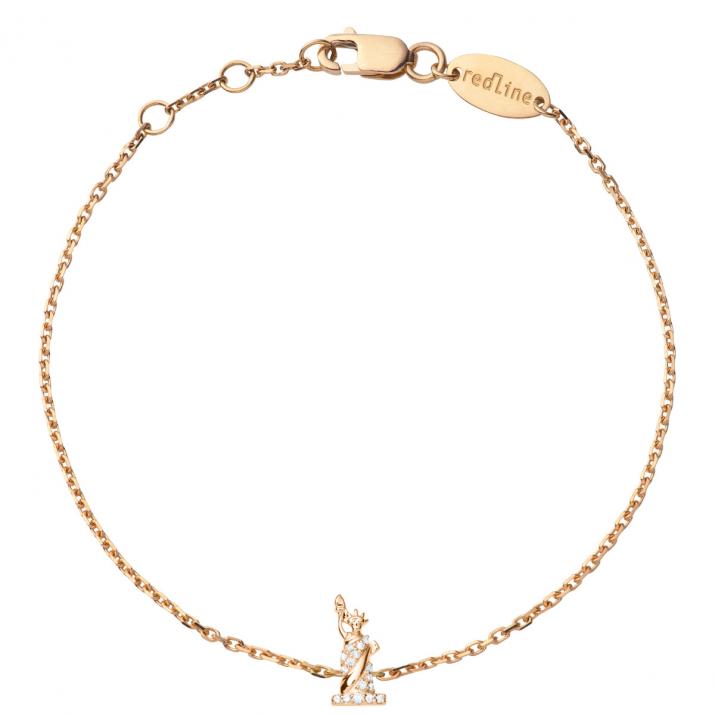 Pulsera en cadena diamante Statue de la liberté Redline en Oro Rosa - Redline - 0++