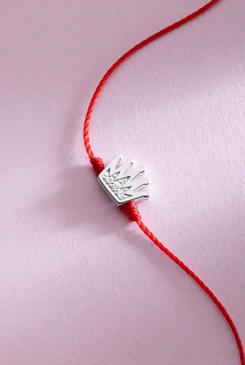 Pulsera de cuerda de Roy Pavé de plata - Redline - 0++