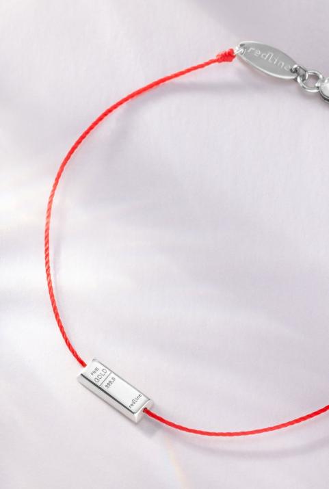 Pulsera hilo lingote oro blanco - Redline - 0++