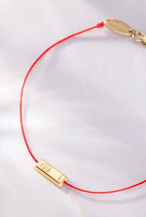Pulsera hilo lingote oro amarillo - Redline - 0++