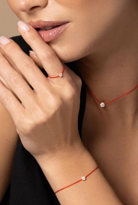 Pulsera en hilo con diamante So Absolu Redline en Oro Blanco - Redline - 0++