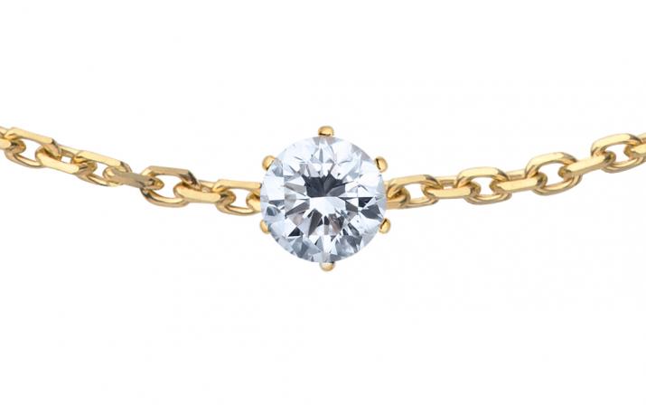 Pulsera en cadena absolu con diamante de 0.10ct en base de oro amarillo - Redline - 0++