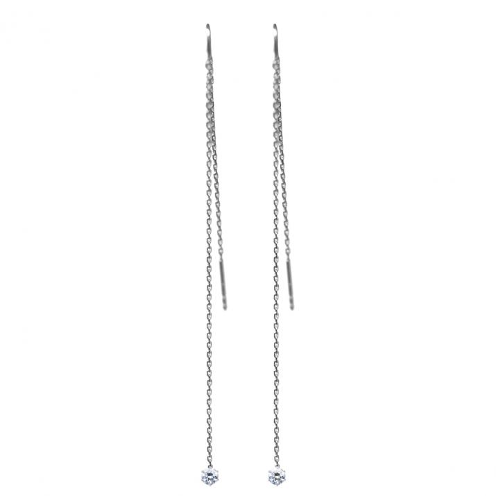 Pendientes con 0.20ct de diamantes en base de oro blanco - Redline - 0++