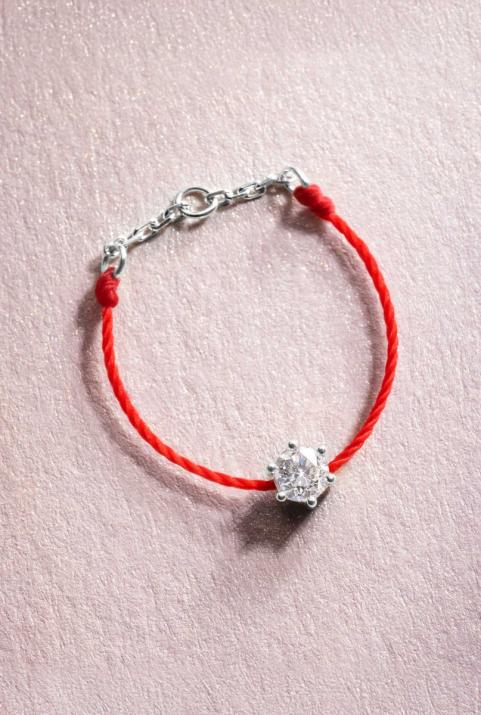 Anillo en hilo absolu con diamante de 0.10ct en base de oro blanco - Redline - 0++