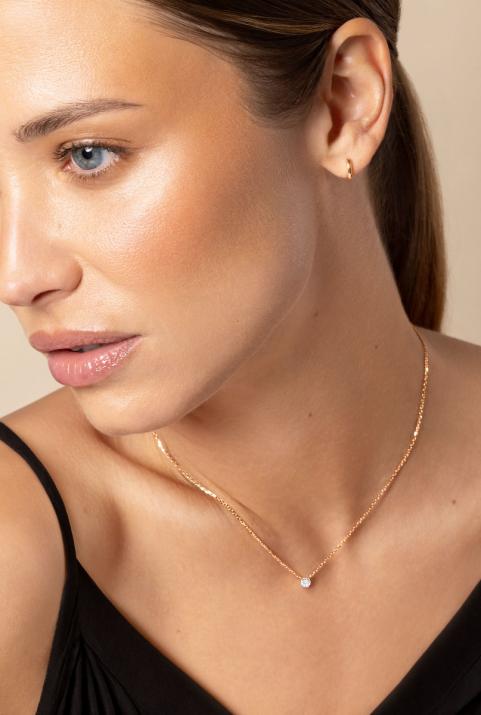 Collar en cadena con diamante So Absolu Redline en Oro Rosa - Redline - 0++