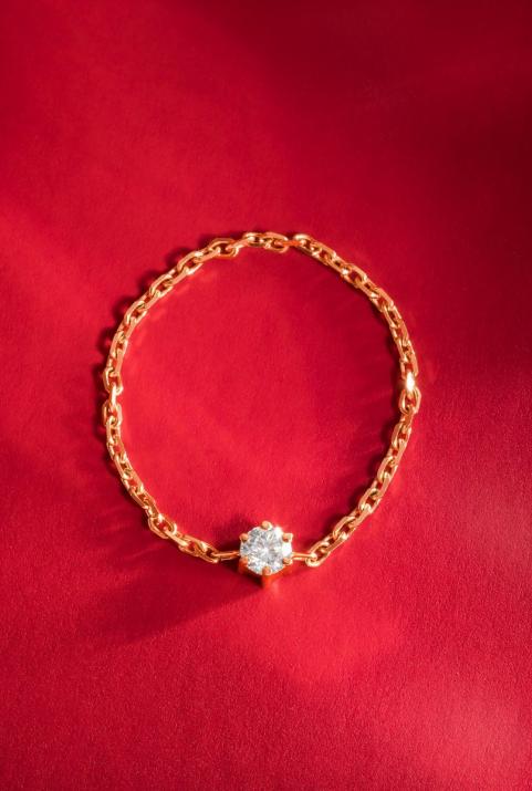 Sortija Absolu Chaîne en oro rosa - Redline - 0++