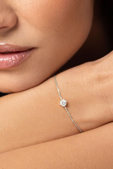 Pulsera de cadena locamente absoluta oro blanco - Redline - 0++