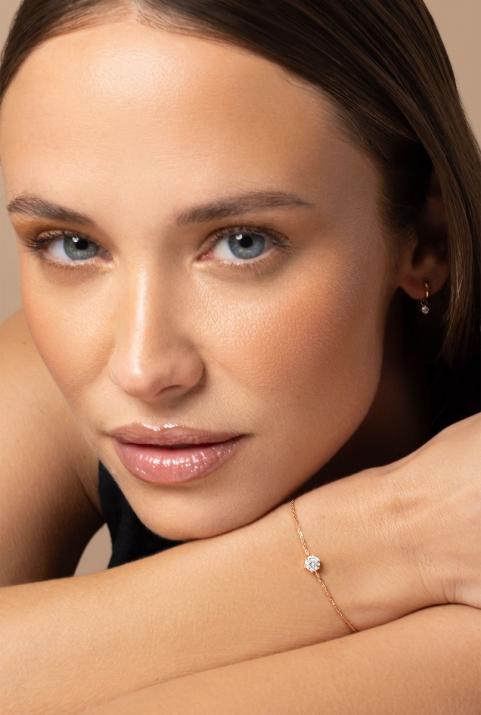 Pulsera de cadena locamente absoluta oro rosa - Redline - 0++