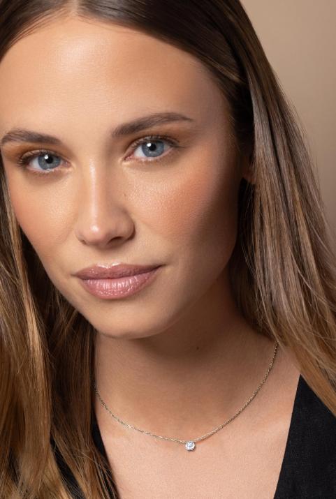 Collar de cadena locamente absoluto de oro blanco - Redline - 0++