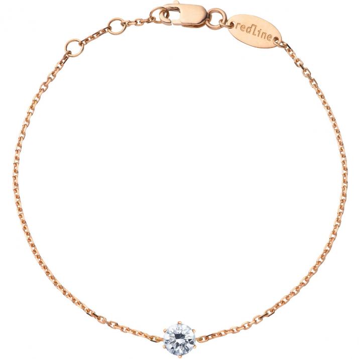 Pulsera de cadena locamente absoluta oro rosa - Redline - 0++