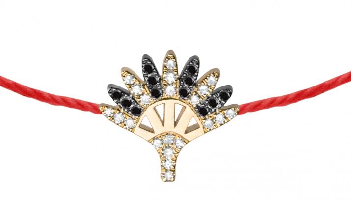 Pulsera de hilo tamar negro oro amarillo - Redline - 0++