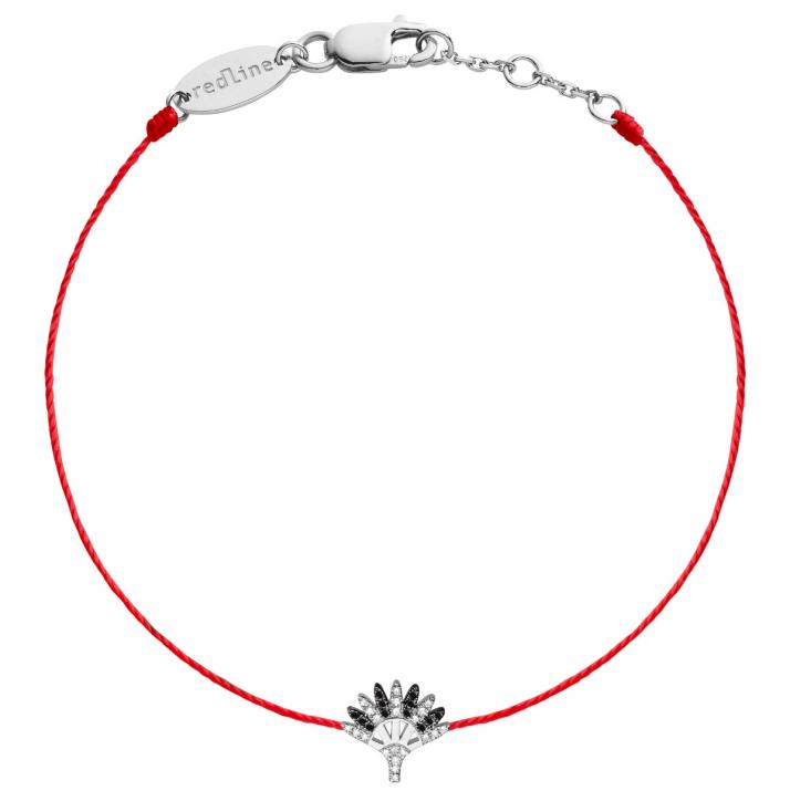 Pulsera de hilo tamar negro oro blanco - Redline - 0++