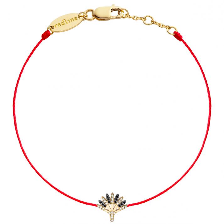 Pulsera de hilo tamar negro oro amarillo - Redline - 0++