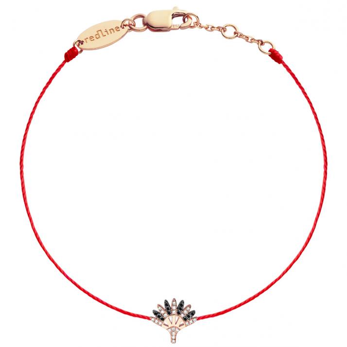 Pulsera de hilo tamar negro oro rosa - Redline - 0++