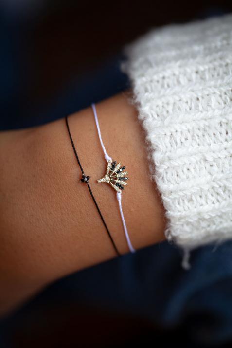 Pulsera de hilo tamar negro oro amarillo - Redline - 0++