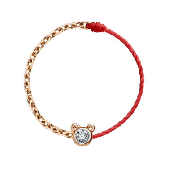 Anillo de Alambre y Cadena Mini Pure Bear Oro rosa - Redline