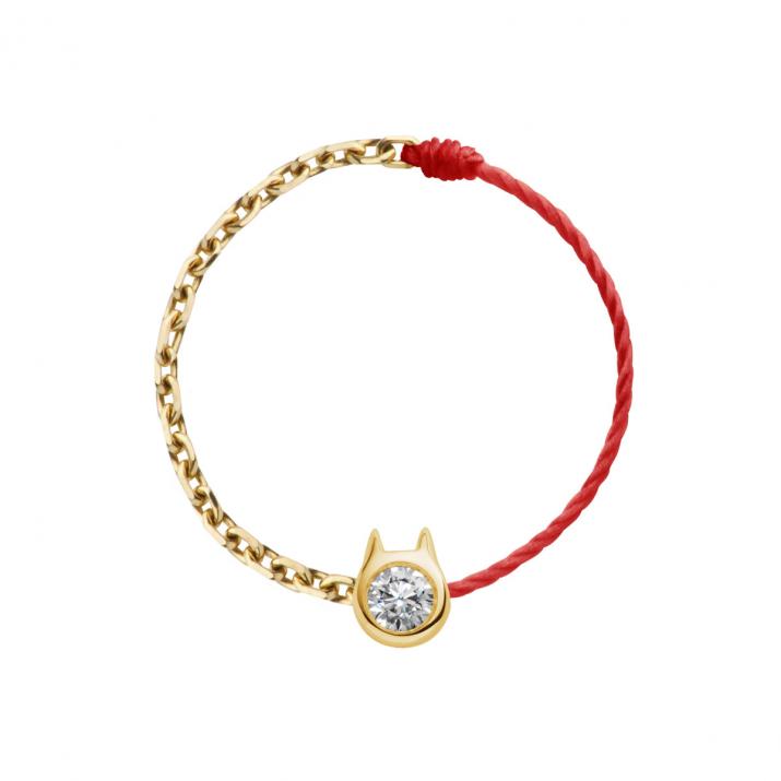 Anillo doble Mini Pure Cat de oro amarillo - Redline - 0++