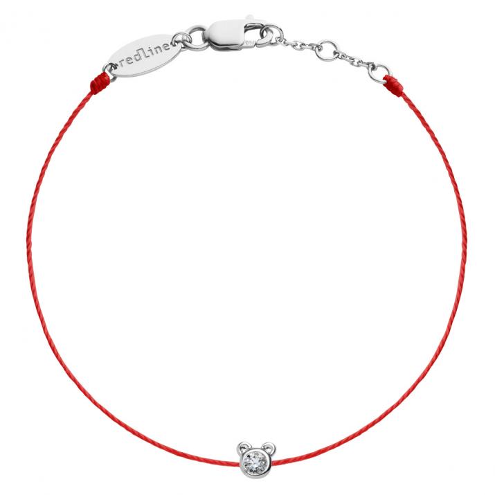 Pulsera Mini Pure Bear de hilo de oro blanco - Redline - 0++