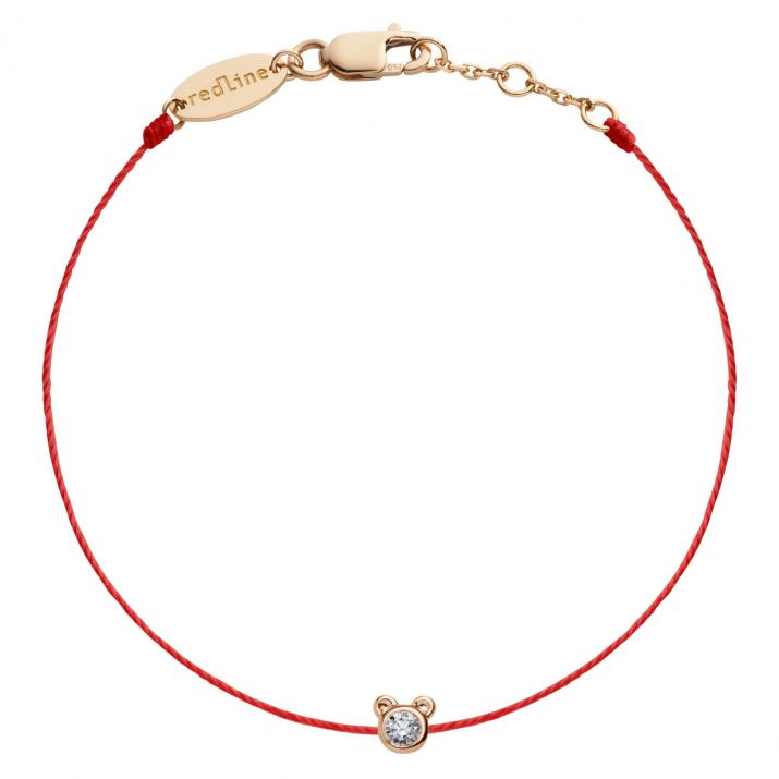 Pulsera Mini Pure Bear de hilo de oro rosa - Redline - 0++
