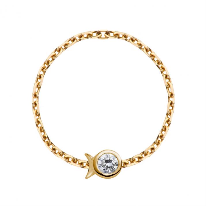 Anillo de Cadena Mini Pure Fish Oro Amarillo - Redline