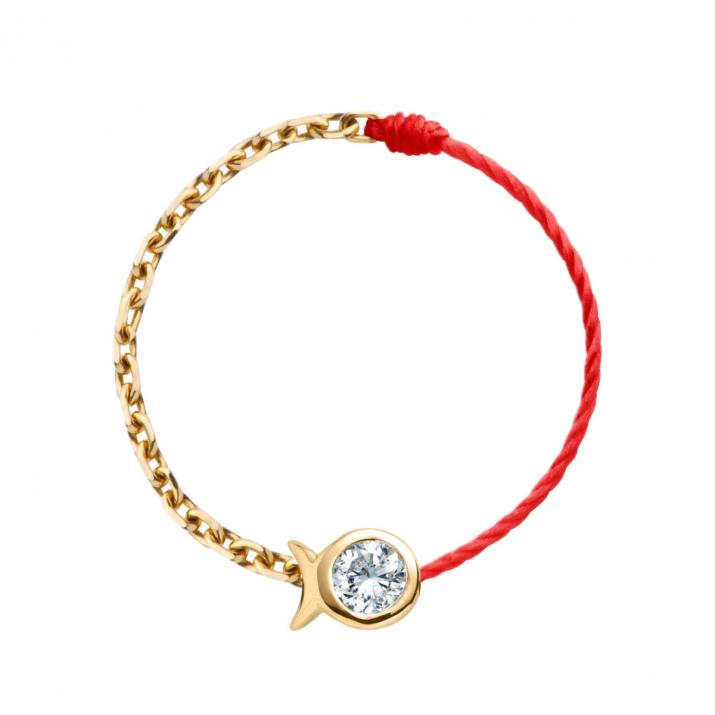 Anillo de Alambre y Cadena Mini Pure Fish Oro Amarillo - Redline