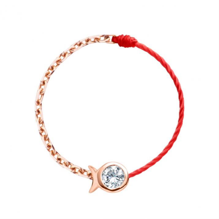 Anillo de Alambre y Cadena Mini Pure Fish Oro rosa - Redline