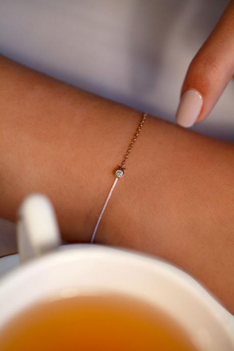 Pulsera con forma de pez en oro amarillo de 18 quilates y diamantes  - Redline - 0++