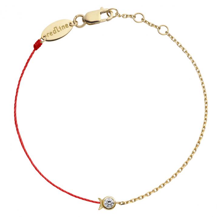 Pulsera con forma de pez en oro amarillo de 18 quilates y diamantes  - Redline - 0++