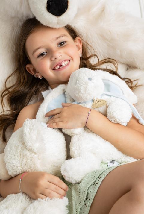 Mini brazalete de oro de conejo puro dorada de oro blanco - Redline - 0++