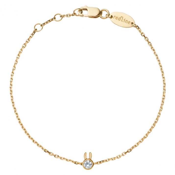 Pulsera Mini Pure Rabbit de oro amarillo con cadena - Redline